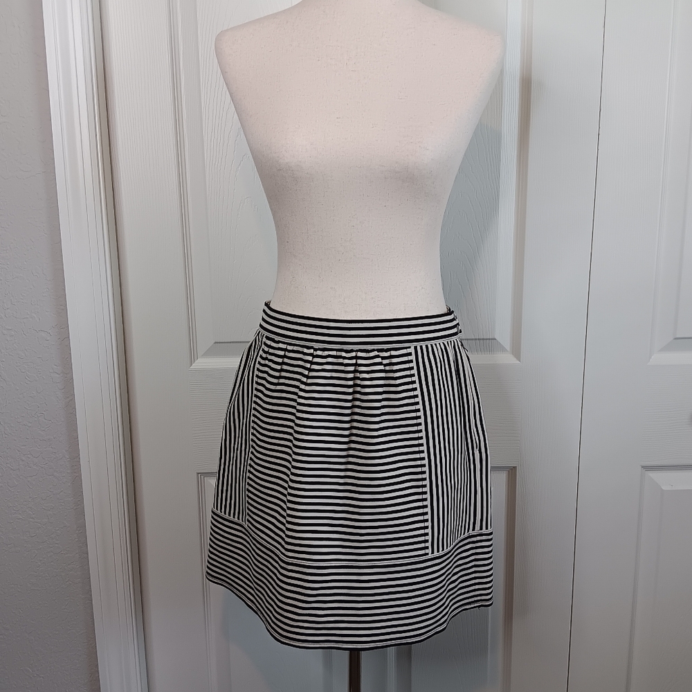 Madewell Black and White Mini Skirt